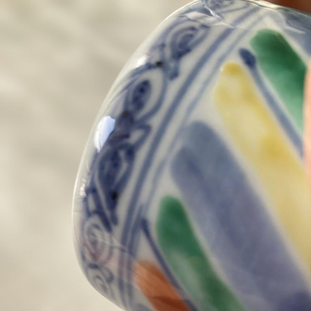 九谷焼　窯元　須田青華　手作り　昭和　5客揃い　（83）