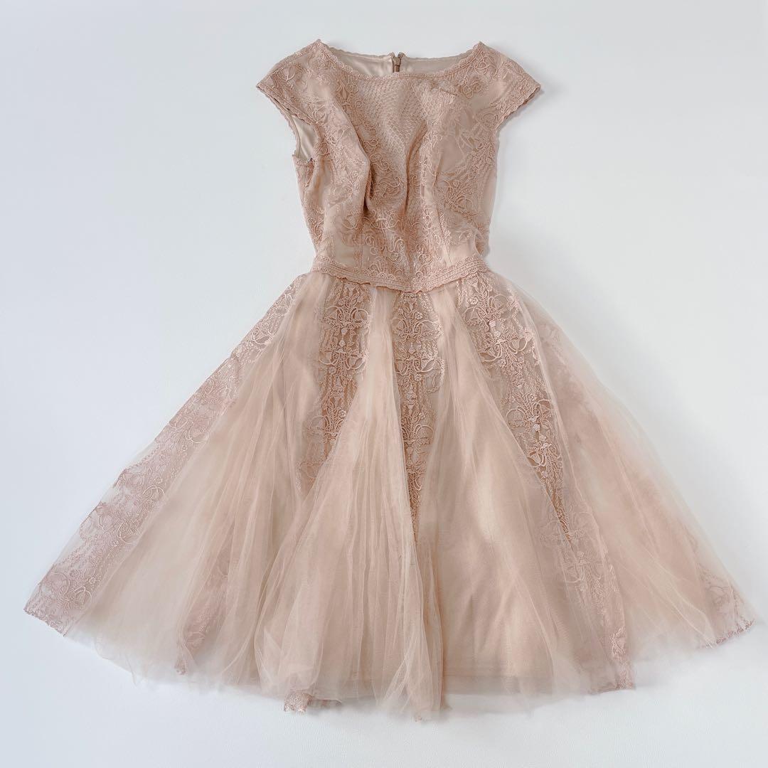 美品✨ TADASHI SHOJI レース チュール ドレス ワンピース