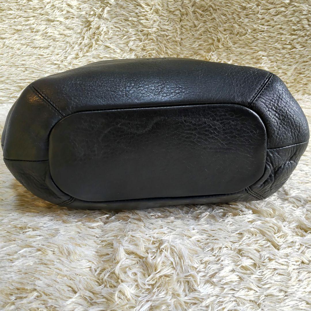 HIROFU ワンショルダー Hロゴ ブラック シボ革 ペットボトル収納可能