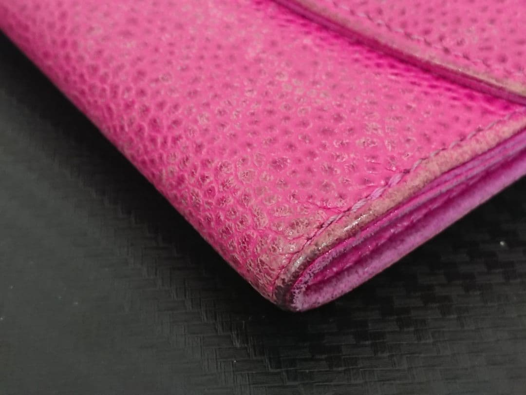 B レア シャネル CHANEL ココマーク キャビアスキン 二つ折り財布