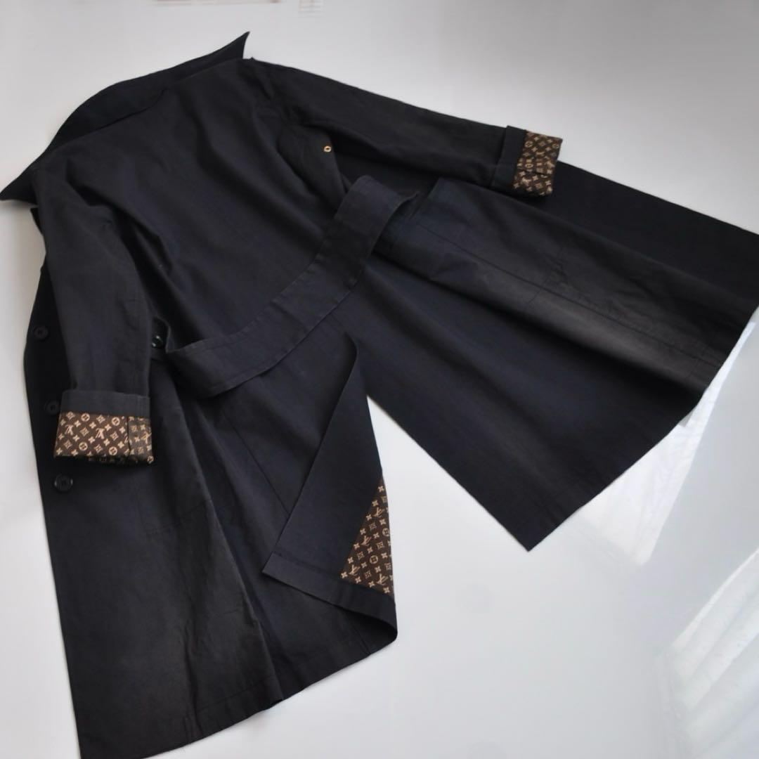 ワケアリ Louis Vuitton ヴィトン 黒×モノグラム トレンチコート