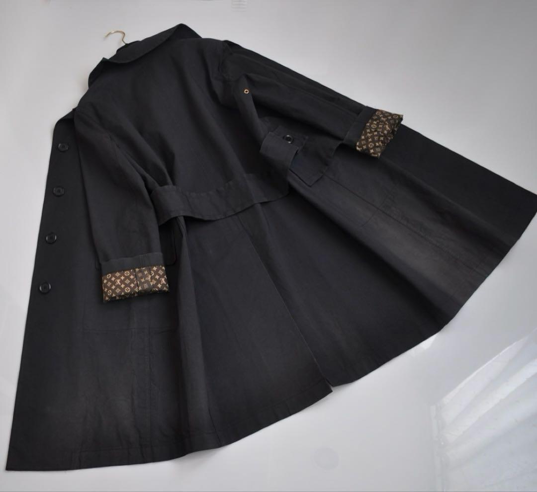 ワケアリ Louis Vuitton ヴィトン 黒×モノグラム トレンチコート