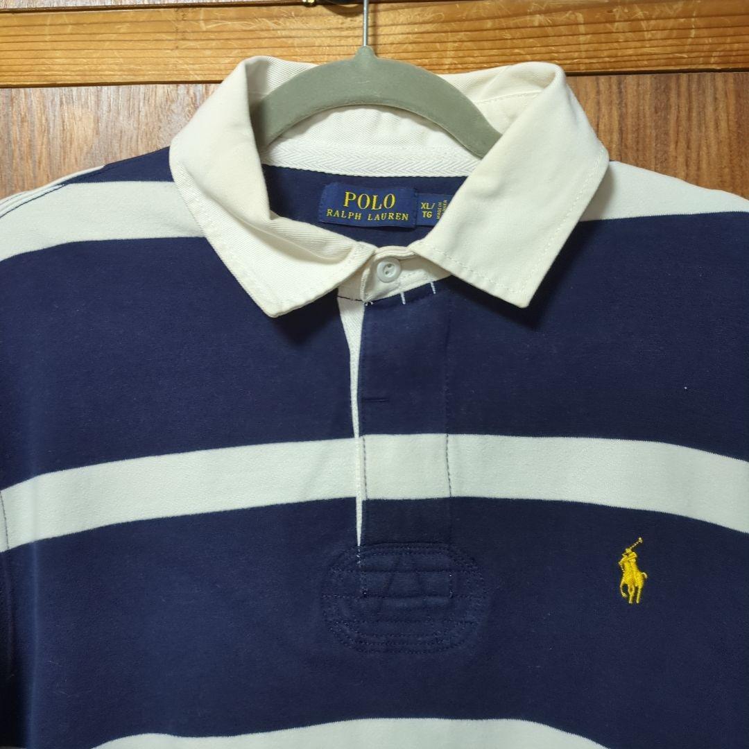 90s Ralph Lauren ボーダー ラガーシャツ 常田大希 XLフリース