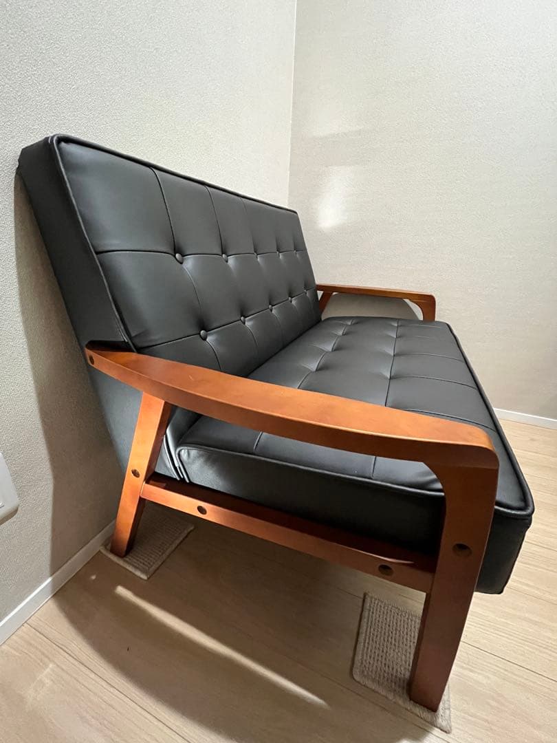 美品　ニトリ　ルッキ2 2シーター　ブラック　Nシールド