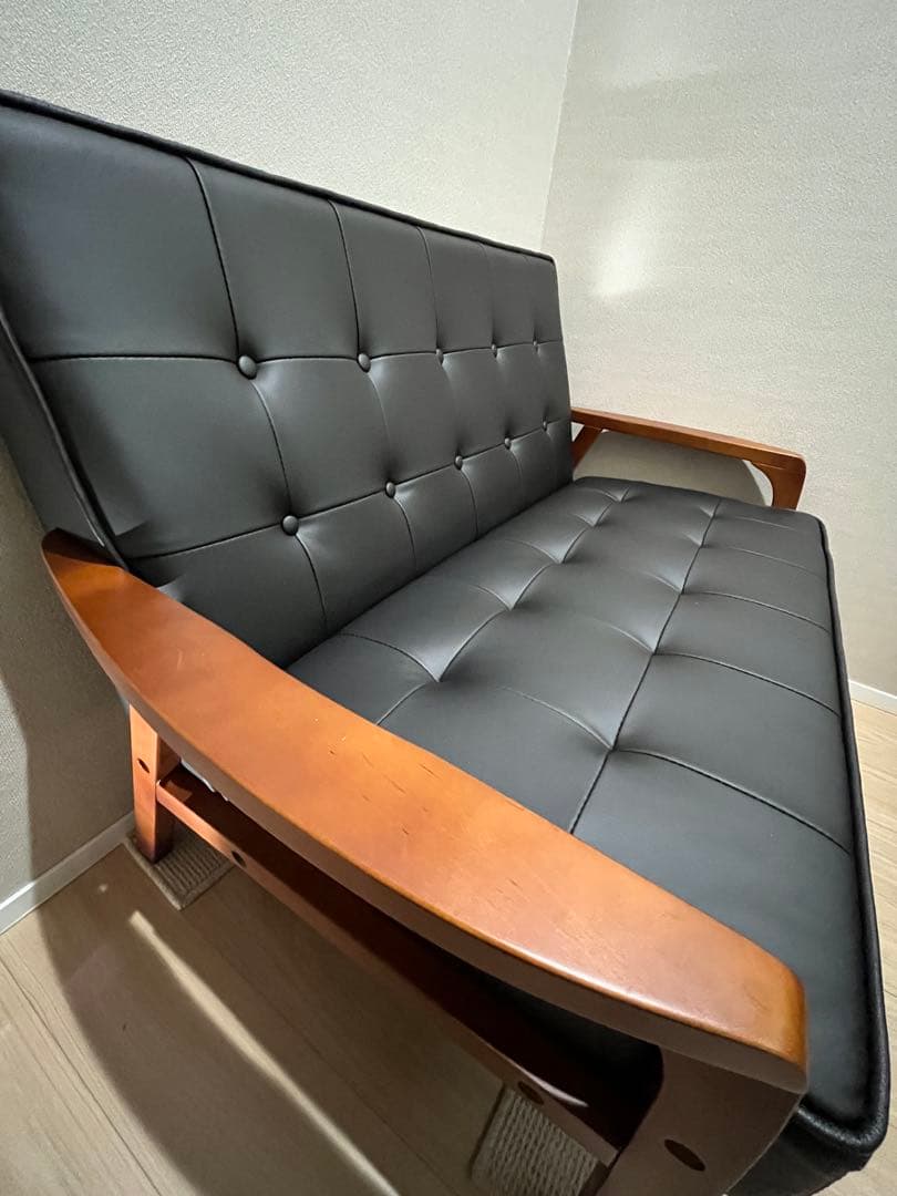 美品　ニトリ　ルッキ2 2シーター　ブラック　Nシールド