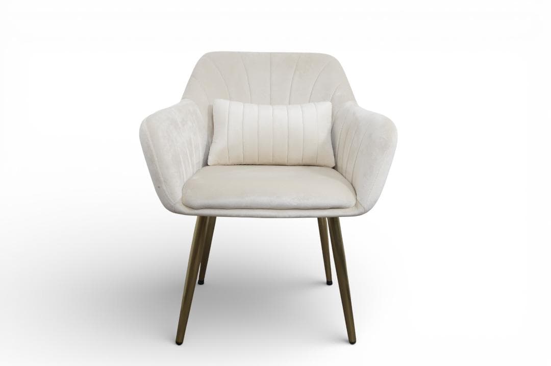 フォロー割【新品】ダイニングチェア 貝殻デザイン ベルベット調 ゴールド脚