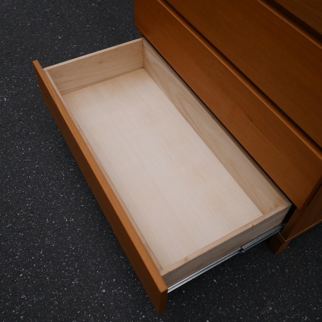 【廃盤】無印良品 MUJI 6段 チェスト 脚付き タモ材 引出し収納 洋タンス