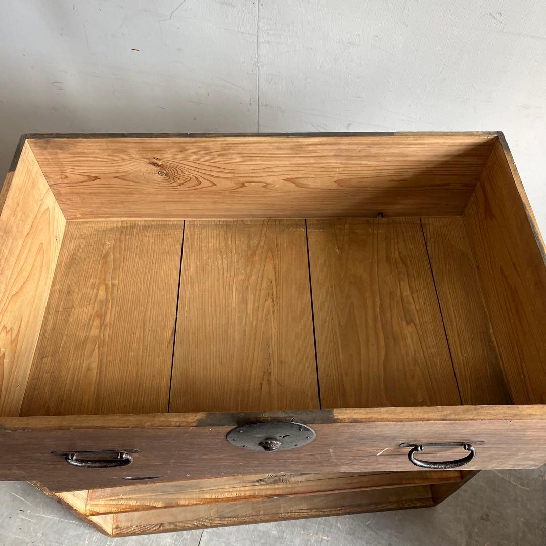 アンティーク チェスト 箪笥 テレビ台 無垢材 シャビー 昭和レトロ