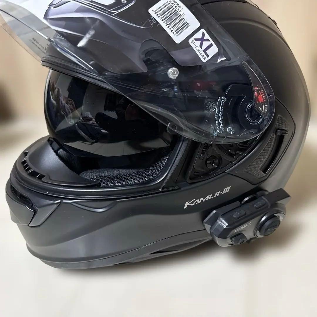 Kabuto KAMUI-III XL フラットブラック インカム付き