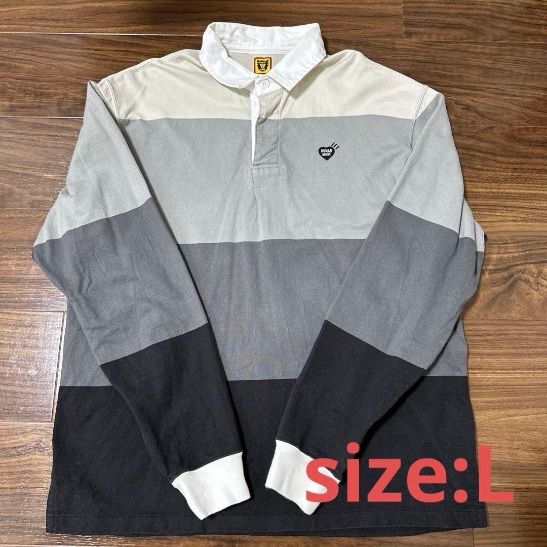 HUMAN MADEラグビーシャツ ポロシャツ 長袖