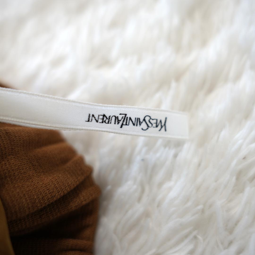 【極美品】Yves Saint Laurent　ウールイージーパンツ　キャメル