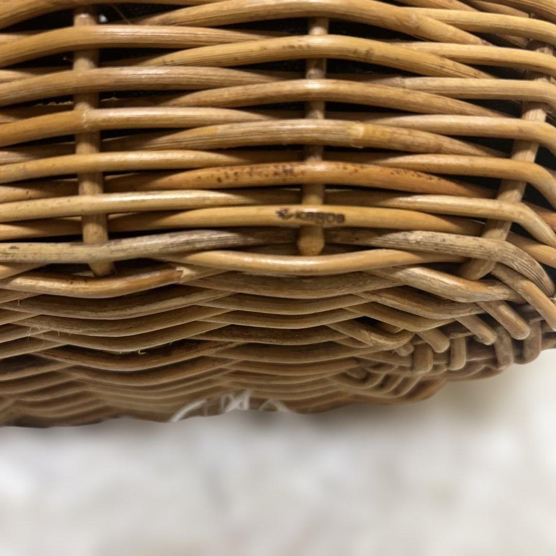 エバゴス　かごバッグ　カゴバッグ　ファー　レザー　被せ布　ナチュラル　バスケット