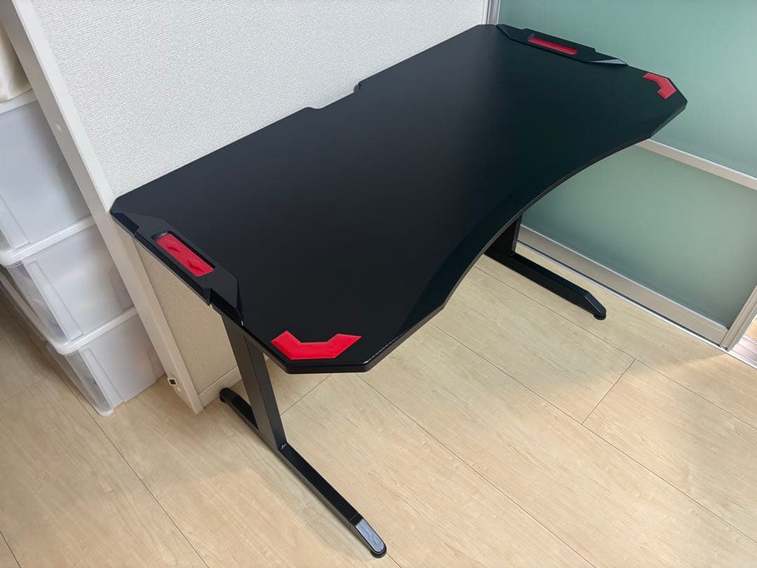 ニトリ　ゲーミングデスク　GM001 118BK/RE 幅118cm