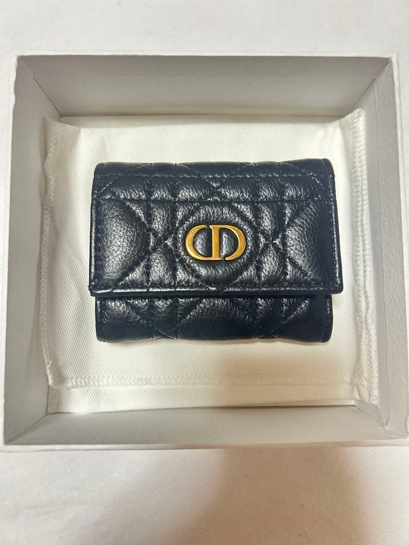新品　Dior Caro Veronia ウォレット カナージュ カーフスキン
