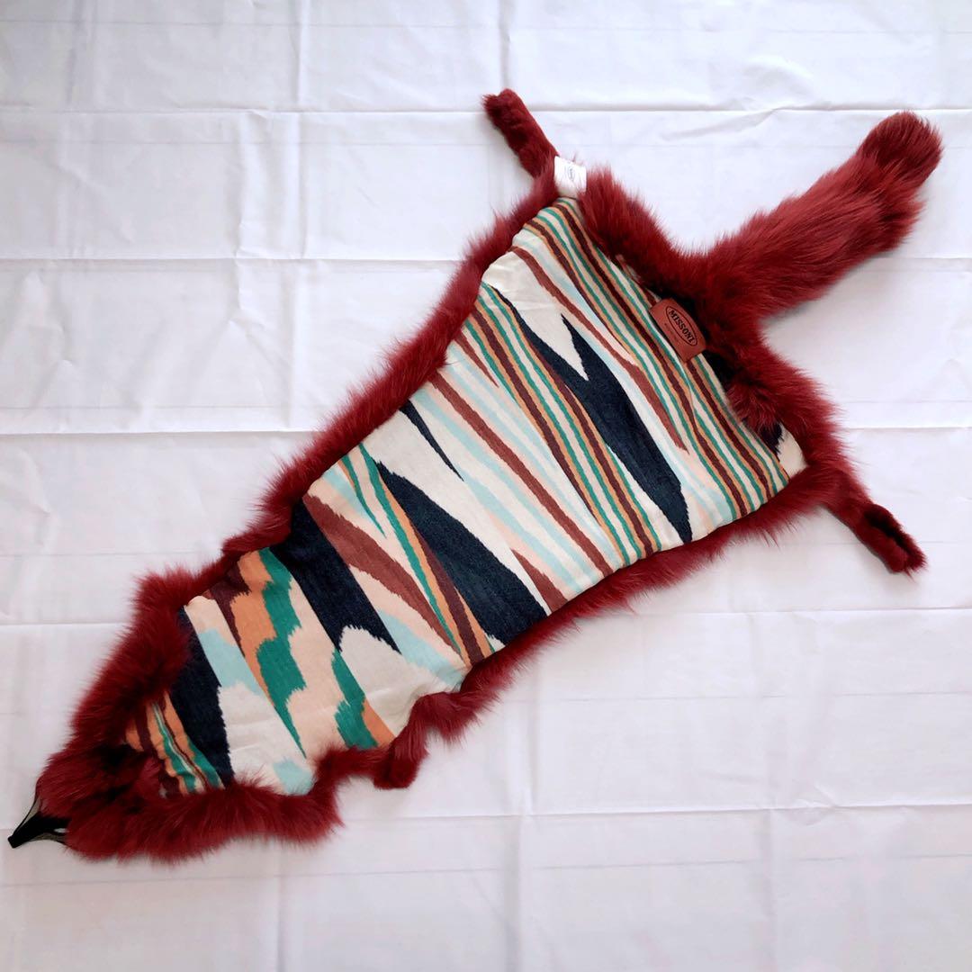 合馬 MISSONI FOX ショール オンワード樫山