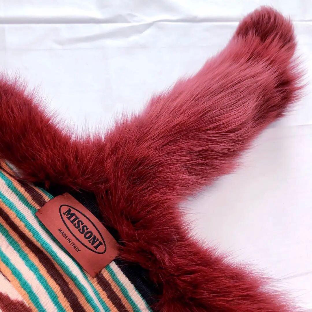 合馬 MISSONI FOX ショール オンワード樫山