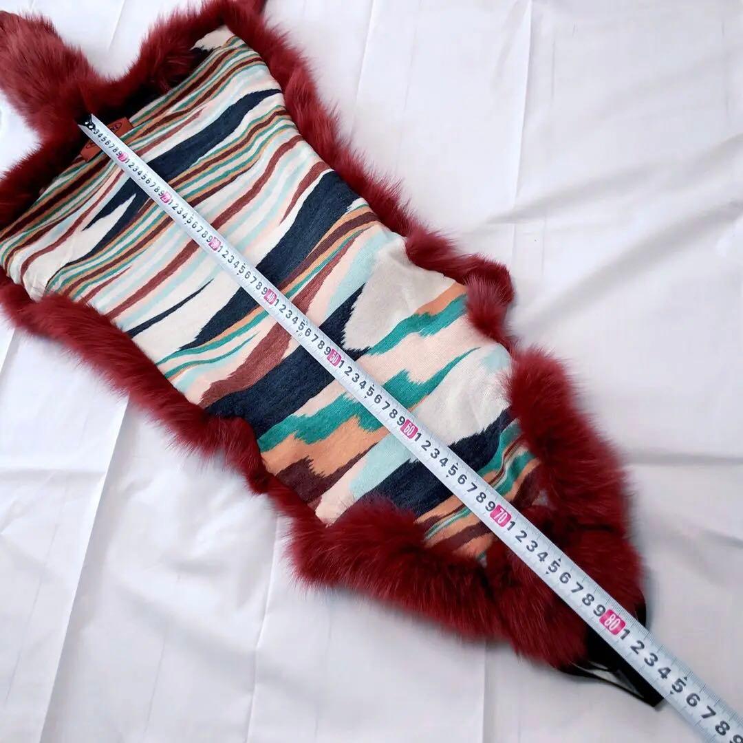 合馬 MISSONI FOX ショール オンワード樫山