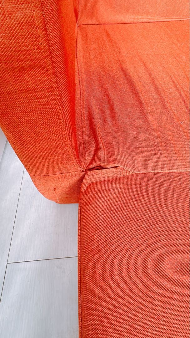 モナリザ【中古】オレンジ ソファベッド 3WAY 2人掛け