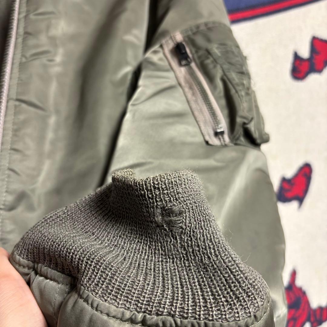 AVIREX MA-1 フライトジャケット カーキ USA製 アーチロゴ