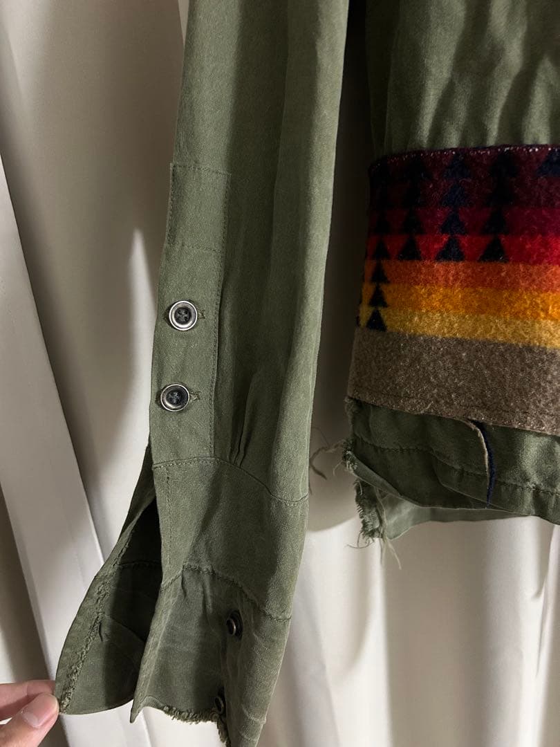 【最終値下】GREG LAUREN 再構築 デニム切替 キモノジャケット 3