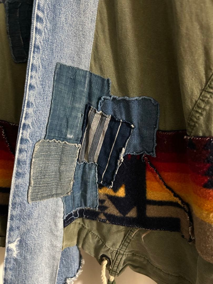 【最終値下】GREG LAUREN 再構築 デニム切替 キモノジャケット 3