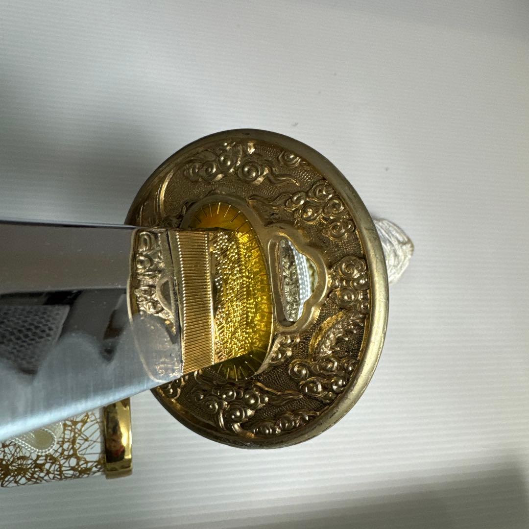 模造刀　大小セット　白金雲　台座付き　日本刀