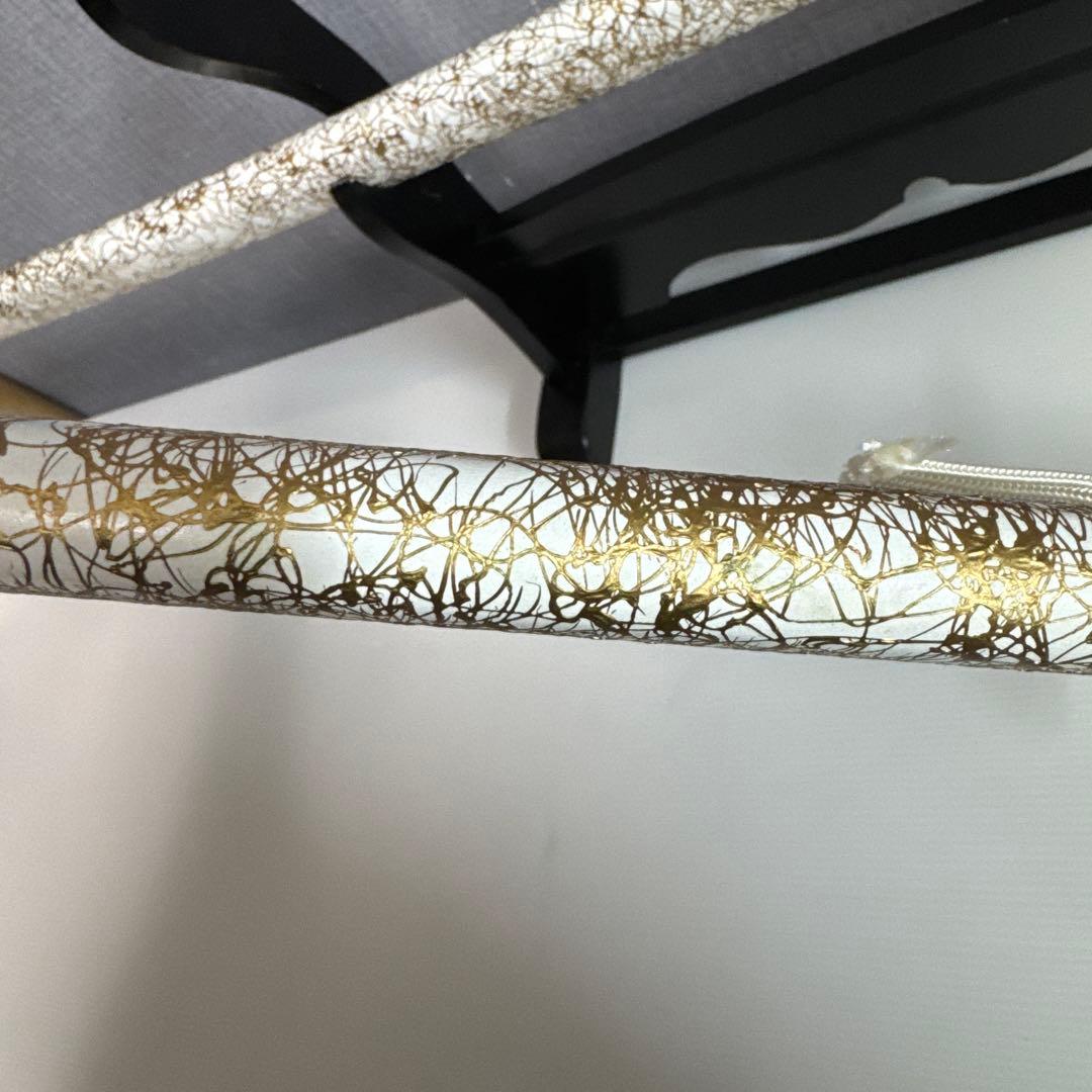 模造刀　大小セット　白金雲　台座付き　日本刀