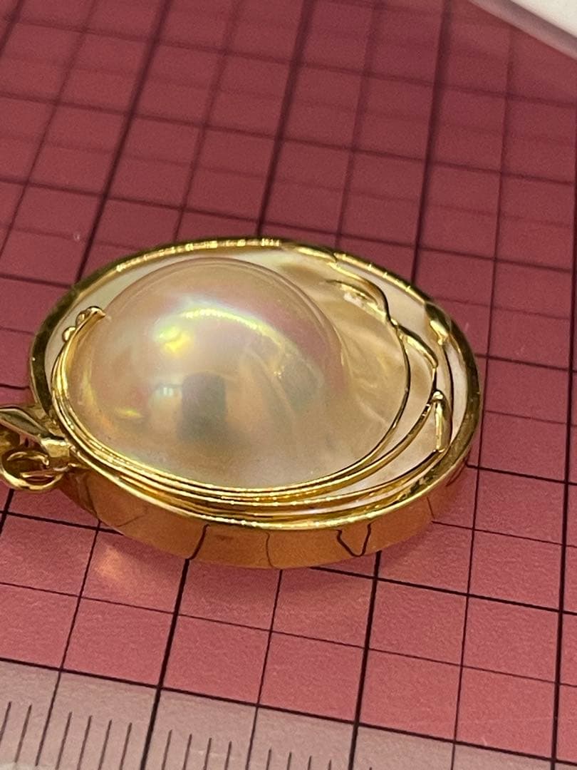 ☆*☆様 K18 イエローゴールド　ハーフパール マベパール ペンダントトップ