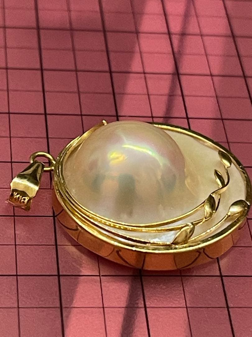 ☆*☆様 K18 イエローゴールド　ハーフパール マベパール ペンダントトップ