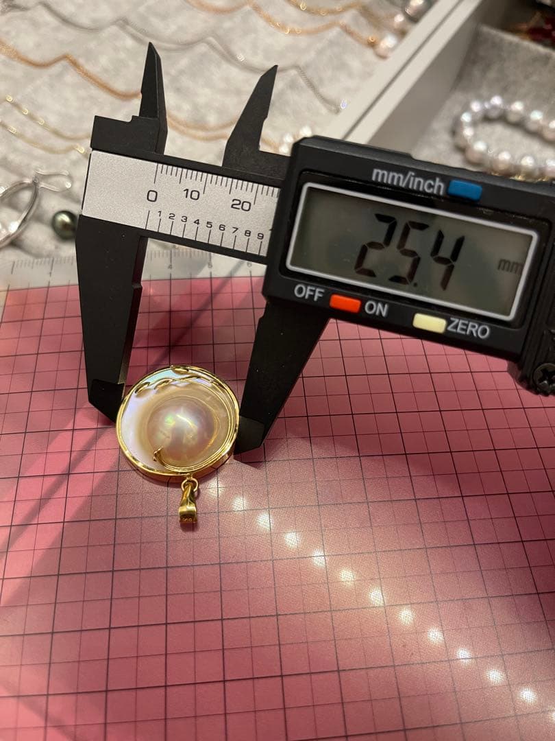 ☆*☆様 K18 イエローゴールド　ハーフパール マベパール ペンダントトップ