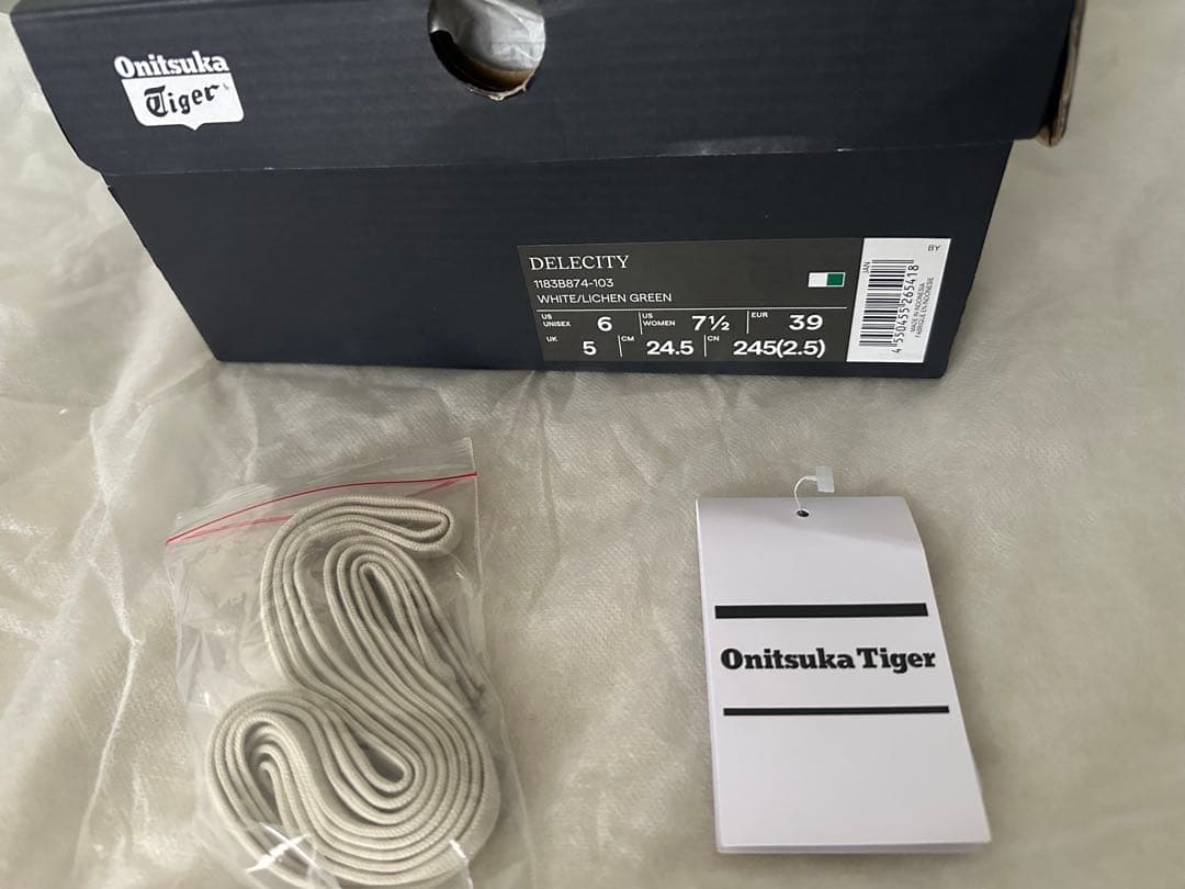 Onitsuka Tiger DELECITY ホワイト×グリーン 24.5cm