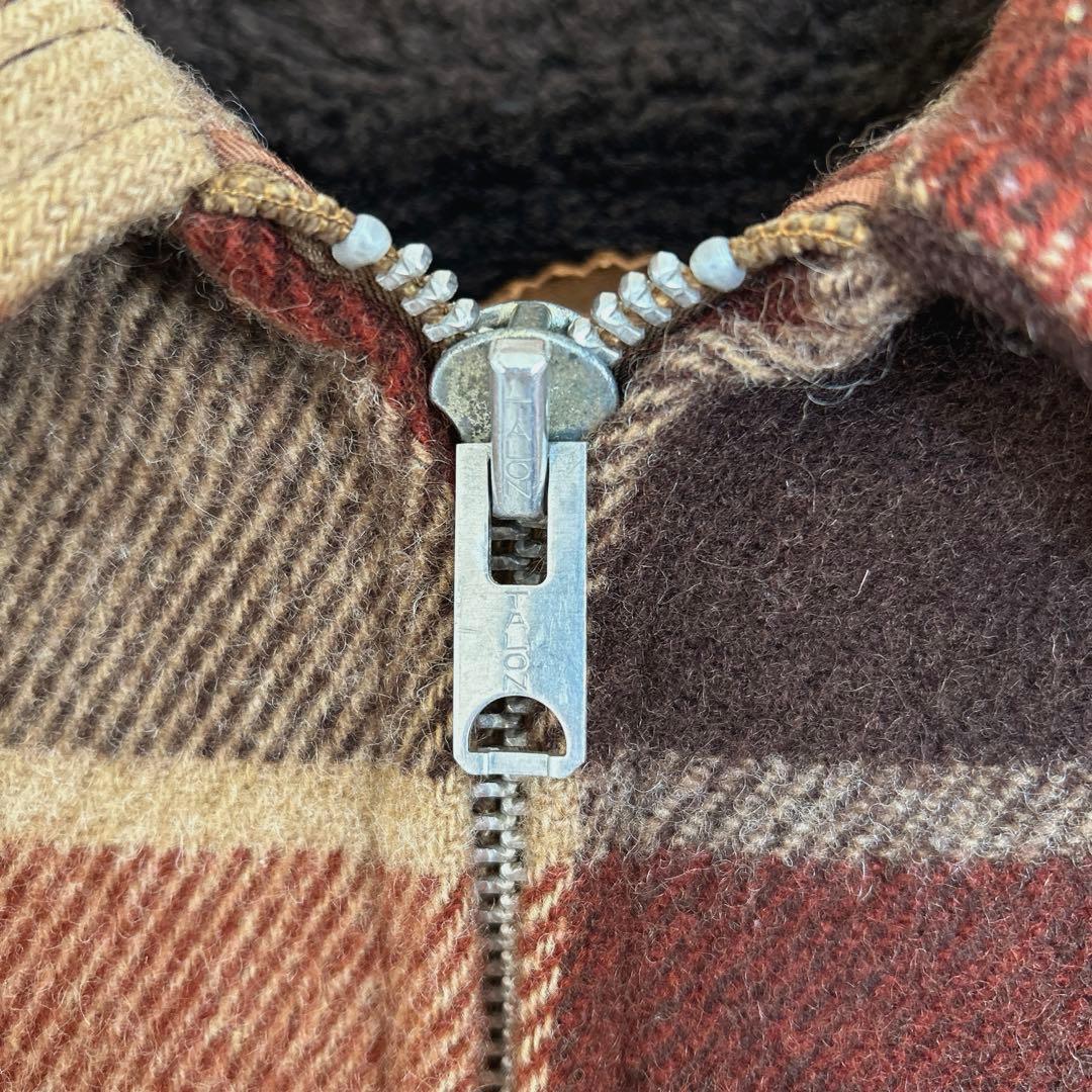 70年代　ウールリッチ　裏ボアジャケット　TALONジップ