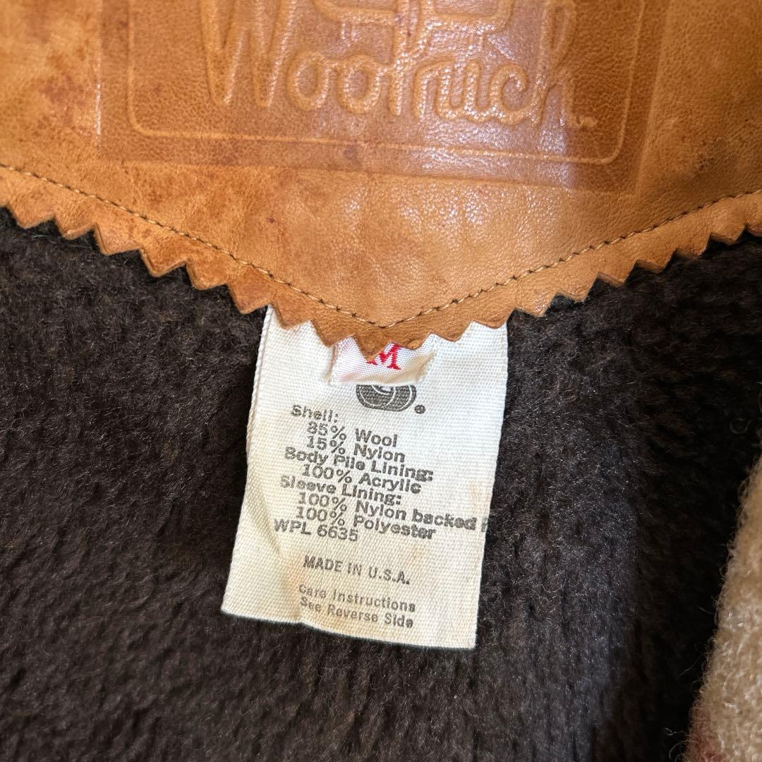 70年代　ウールリッチ　裏ボアジャケット　TALONジップ