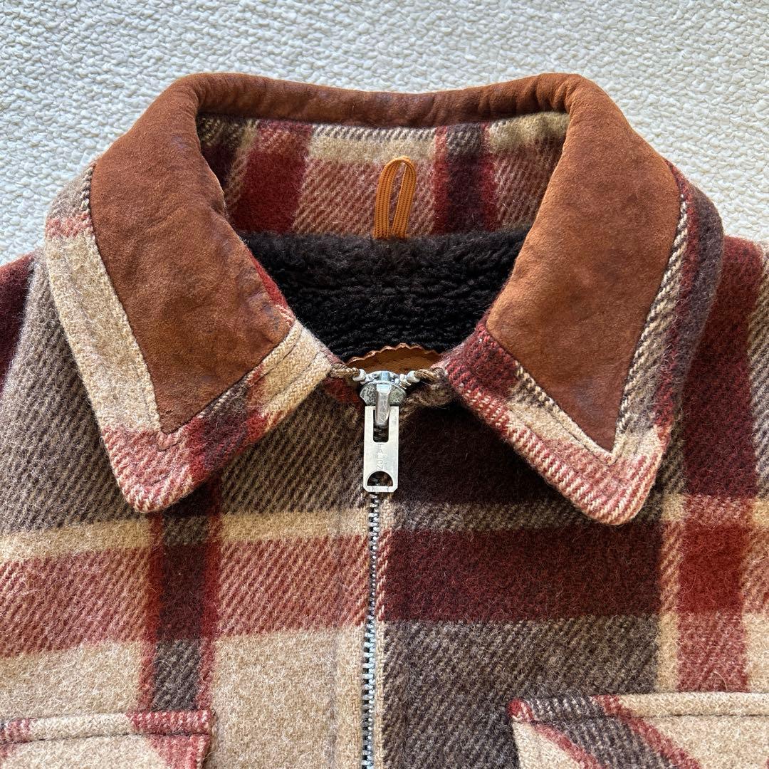 70年代　ウールリッチ　裏ボアジャケット　TALONジップ