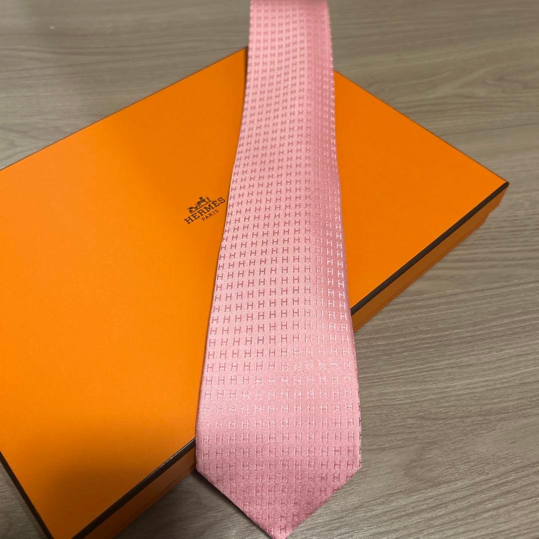 HERMES エルメス H柄 ネクタイ ファソネ　タグ付き未使用
