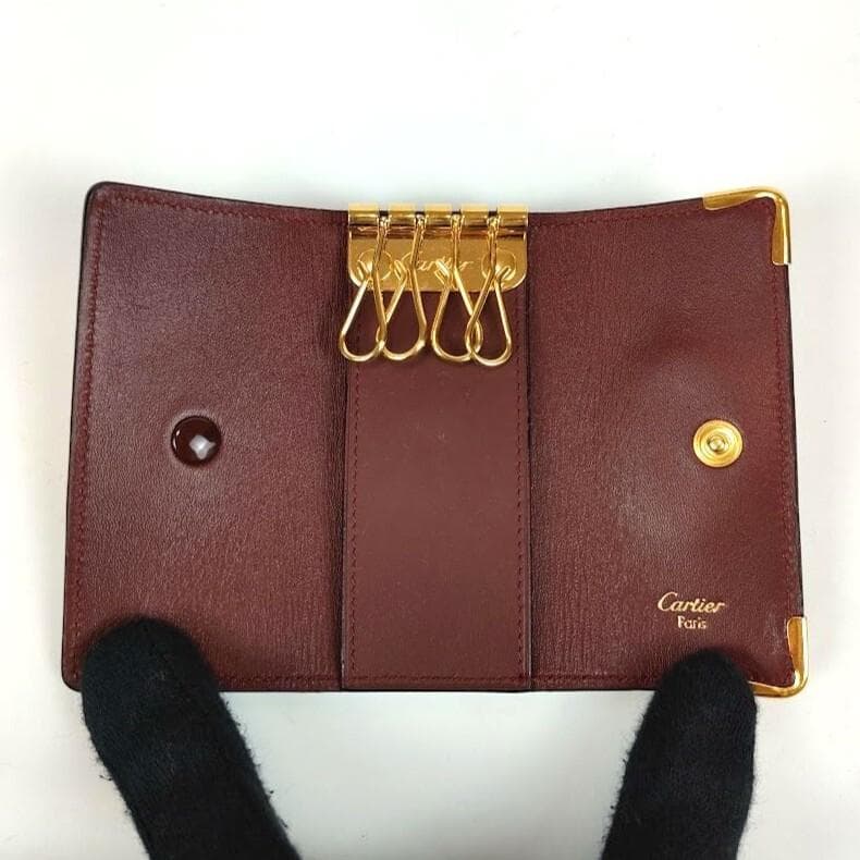新品未使用 Cartier カルティエ マストライン 4連 キーケース レザー