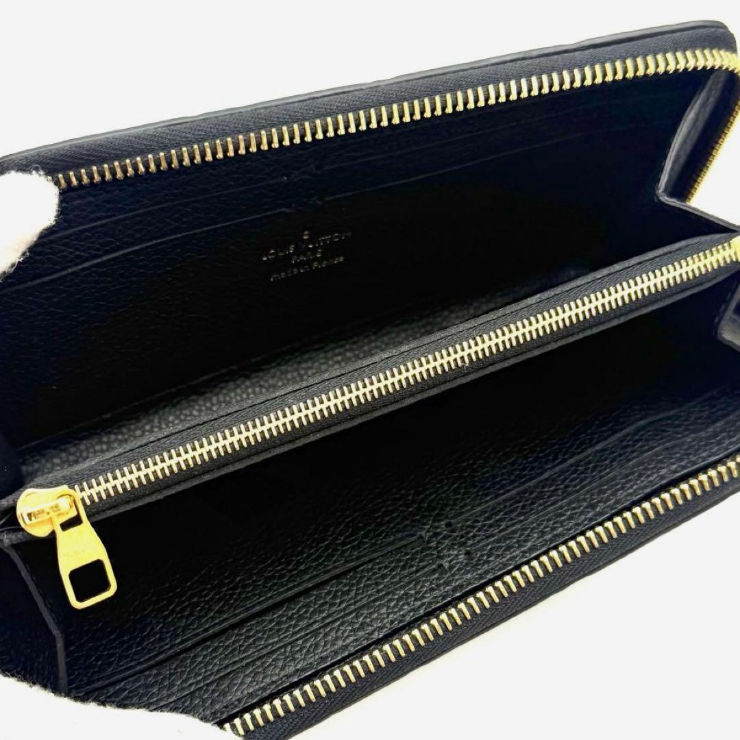 【新品近い】ルイヴィトン ポルトフォイユ クレマンス 黒 長財布 アンプラント