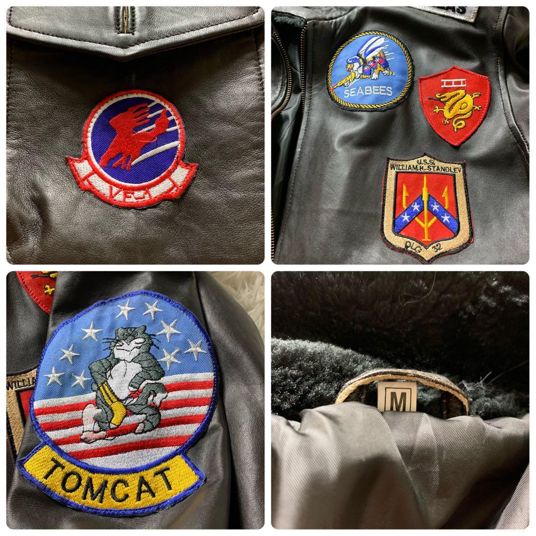 Y*様 ヴィンテージ フライトジャケット G-1 ラムレザー トップガン ブラウ