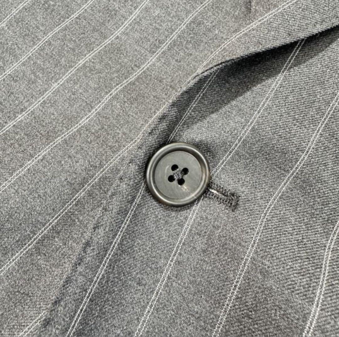 【最高級】 ポールスミス　3ピース　デルフィノ生地 グレー ストライプ