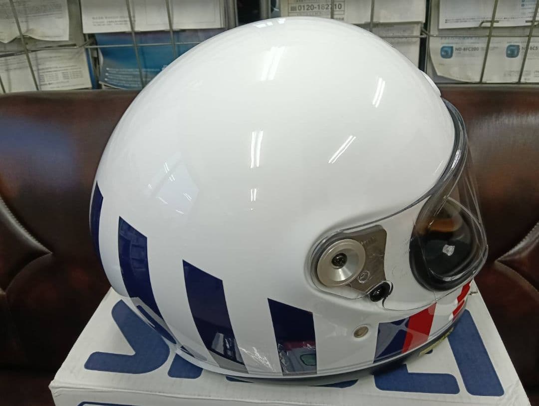 美品 SHOEI グラムスター TC-10 XLサイズ ホワイト×レッド