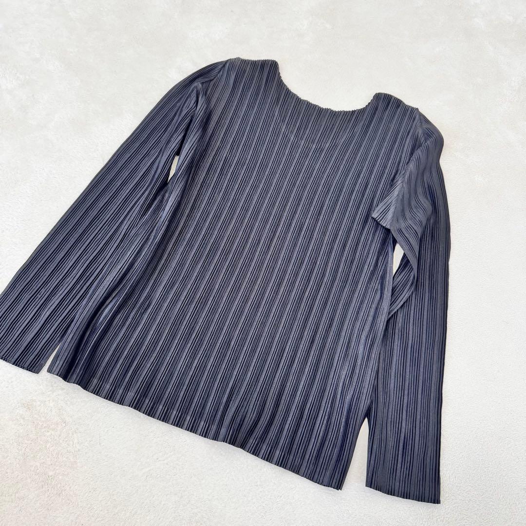 極美品✨PLEATS PLEASE ブラック　プリーツ　長袖　Lサイズ