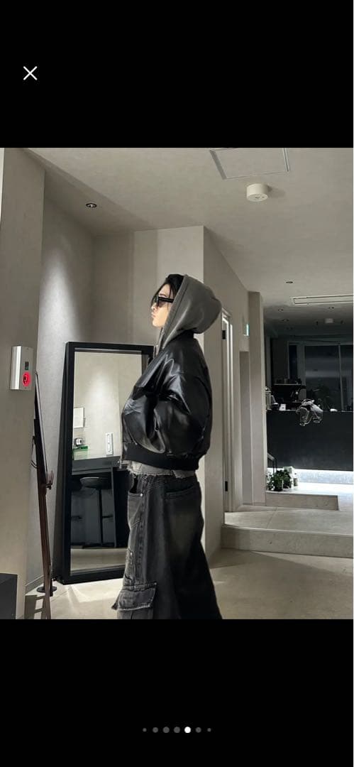 ジャケット・アウター RADIANT fakeleather 2way cropped blouson