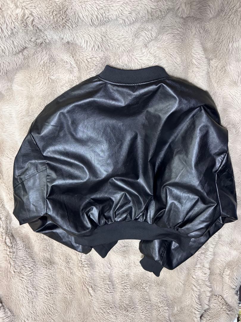 ジャケット・アウター RADIANT fakeleather 2way cropped blouson