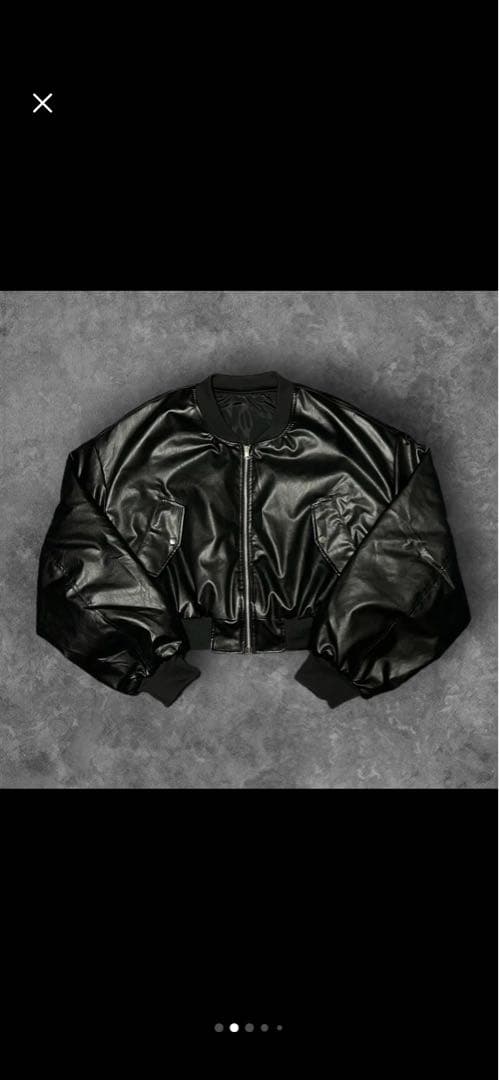 ジャケット・アウター RADIANT fakeleather 2way cropped blouson