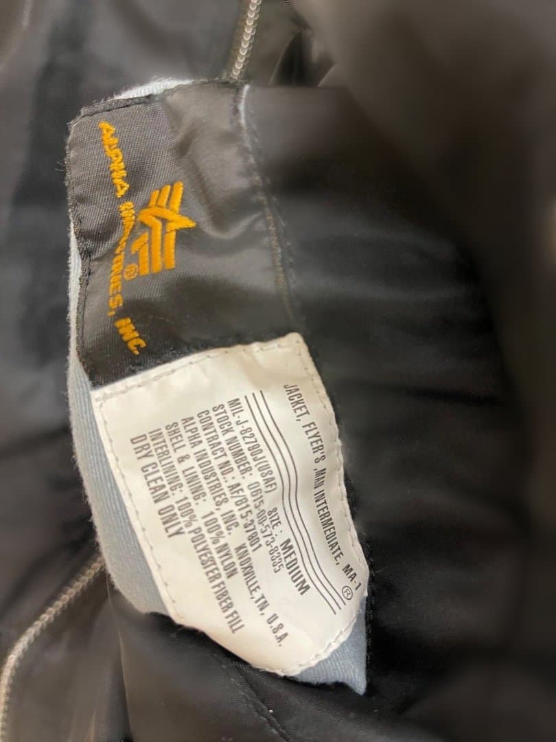 ALPHA MA-1 アルファ フライトジャケット 赤タグ