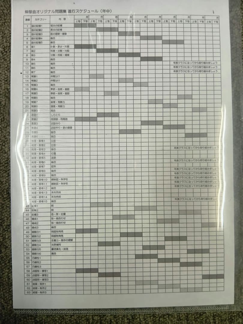 改訂版　伸芽会（しんが会）　オリジナル問題集63冊フルセット　中古