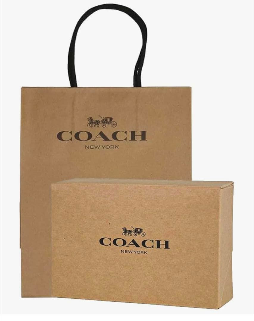 COACH ベージュ/ピンク 長財布