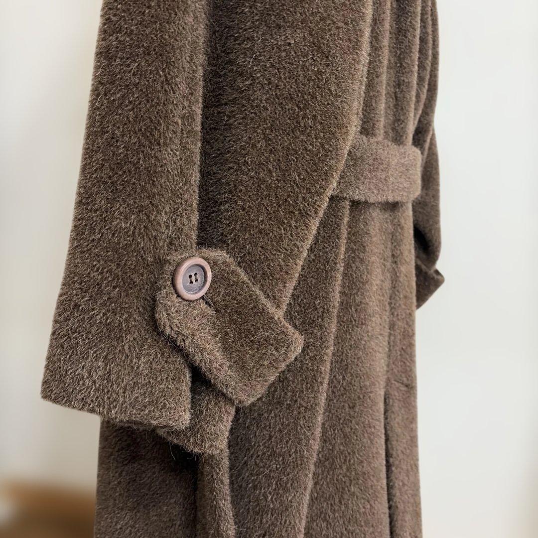 [Chombert] ブラウン ダブルブレスト ロングコート