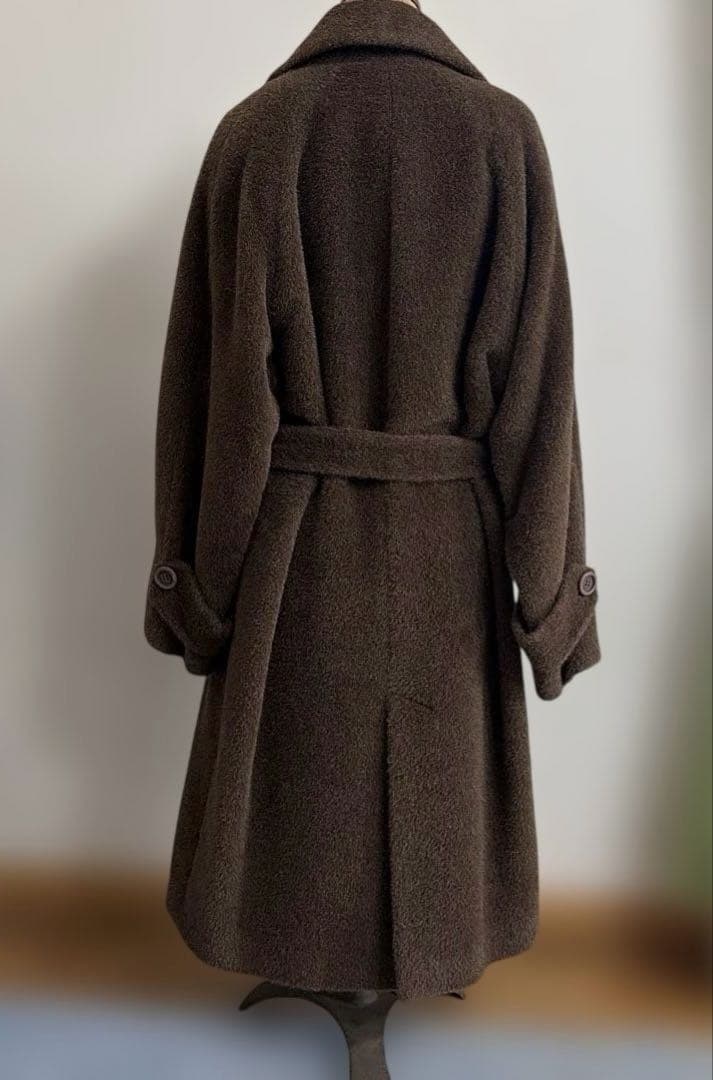 [Chombert] ブラウン ダブルブレスト ロングコート