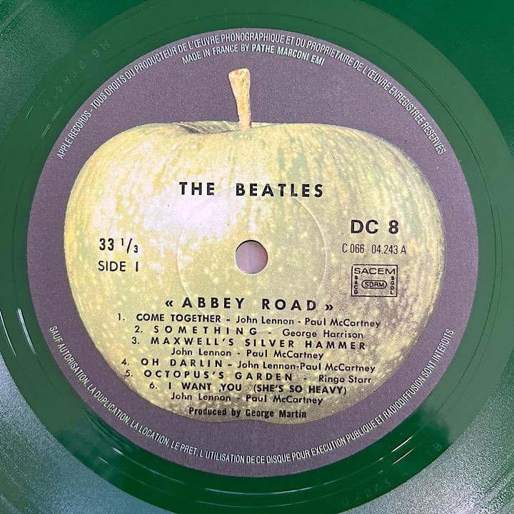 【美品】ビートルズ フランス盤 「ABBEY ROAD」カラー・レコード